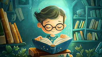 Enchanting Reading Adventure | Ultra, reading, child, book, library, illustration HD wallpaper