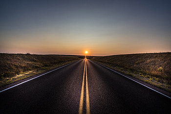 Alone Road Sun , road, nature, sun HD wallpaper