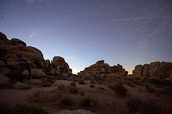 Nature, Stars, Night, Rocks, Starfall HD wallpaper
