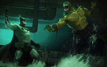 Batman vs Killer Croc HD wallpaper