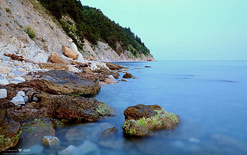 Nature, Stones, Rocks, Shore, Bank, Smooth, Surface, Silence, Moss HD wallpaper