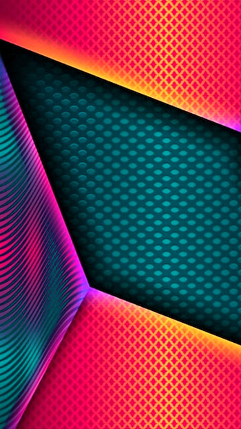 amoled neon orange 3d, digital, new, shadow, texture, design, layers, pattern, abstract, graphic, mesh HD phone wallpaper