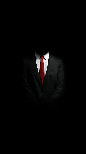 AMOLED Men, Black Suit Red Tie HD phone wallpaper