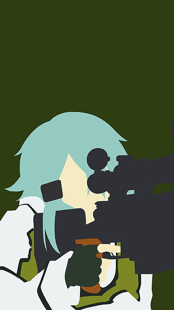 minimalist, Shino Asada, Anime, Sword Art Online II, minimalist anime HD phone wallpaper