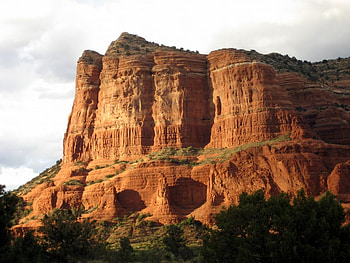 Oak Creek Canyon, sky, canyon, rock, tree HD wallpaper