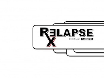 RELAPSE LOGO, sher, slim, white, sher ali, shady, relapse, x, marshall, slim shady, cover, logo, 2009, eminem, new HD wallpaper
