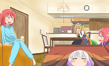 Ilulu (Miss Kobayashi's Dragon Maid), Anime, Miss Kobayashi's Dragon Maid, Kanna Kamui, Tohru (Miss Kobayashi's Dragon Maid) HD wallpaper
