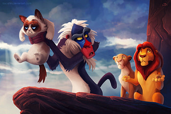 The confused lion king, lion king, cartoon , , funny, silly HD wallpaper