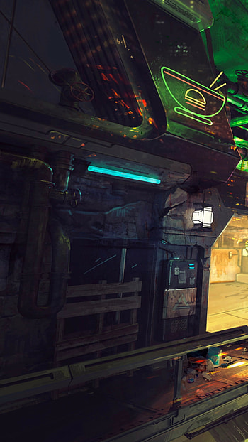 Murky District, Sci Fi, cyberpunk HD phone wallpaper