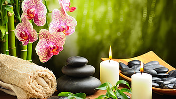 Background, Stones, Candles HD wallpaper