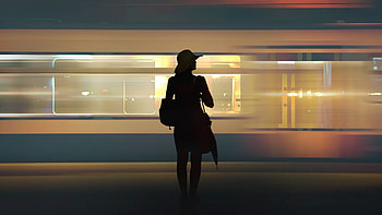 Waiting At Platform , artist, artwork, digital-art HD wallpaper