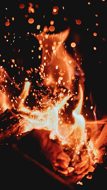 Fire Flames, flames, fire, burn HD phone wallpaper