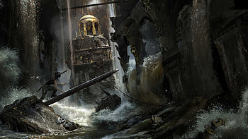 Rise of the Tomb Raider™ - Official Steam Trading Card, concept art, cave, Lara Croft HD wallpaper
