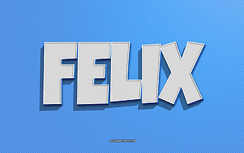 Felix, blue lines background, with names, Felix name, male names, Felix greeting card, line art, with Felix name HD wallpaper