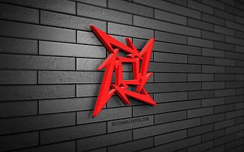 Metallica 3D logo, , gray brickwall, creative, music stars, Metallica logo, american bands, 3D art, Metallica HD wallpaper
