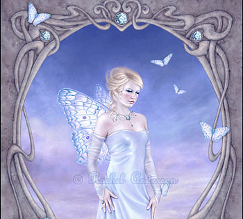 ✫Gemstone of April✫, cute, necklace, digital art, jewelry, dress, charm, precious, butterflies, white zircon gems, valuable, birthstones, animals, drawings, butterfly designs, diamonds, female, wings, model, April, weird things people wear, paintings, beautiful, angels, fantasy, pretty, girls, fairies, women, lovely, gemstones, hair HD wallpaper