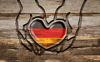 I love Germany, , wooden carving hands, Day of Germany, Flag of Germany, creative, Germany flag, German flag, Germany flag in hand, Take care Germany, wood carving, Europe, Germany HD wallpaper
