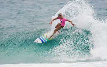 Girl Surfing, Pink T-Shirt, , High Quality HD wallpaper