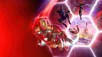 Multiverse Flight — Iron Man & Spider Heroes HD wallpaper