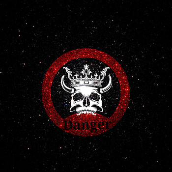Art, Shine, Brilliance, Crown, Inscription, Skull, Danger HD phone wallpaper
