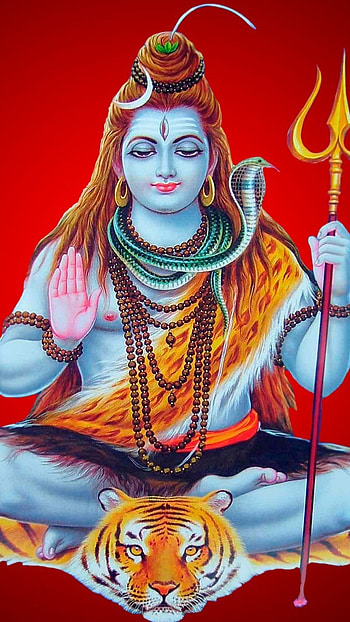 Shiva , Red Background HD phone wallpaper