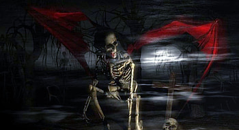 Freaky Skelton, freaky, wall, fantasy, skelton HD wallpaper