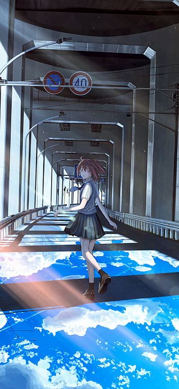 Skybridge Stroll — Anime Girl , Anime, girl, anime girl HD phone wallpaper