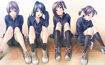 fends resting hard sport, cute, girls, frends, nice HD wallpaper
