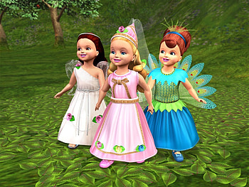 Dolls, angel, grass, doll, queen HD wallpaper
