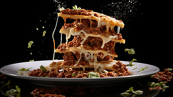 Homemade Cheesy Lasagna - AI Art Inspired, AI Art, food, lasagna HD wallpaper