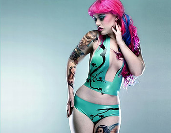 Hot Pinkhead, lady, tattooed, , hot, pinkhead HD wallpaper