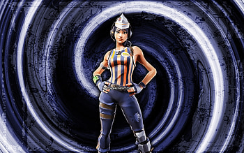 Sizzle Sgt, blue grunge background, Fortnite, vortex, Fortnite characters, Sizzle Sgt Skin, Fortnite Battle Royale, Sizzle Sgt Fortnite HD wallpaper