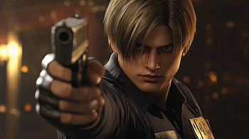 Resident Evil Leon S. Kennedy – Intense Action Shot, video game, Resident Evil, Leon S. Kennedy HD wallpaper