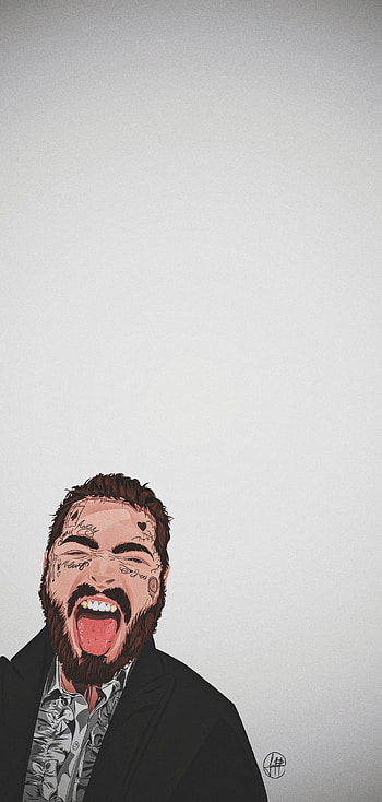 Post Malone, head, music, blackandwhite, vexelart, PostMalone, person, musica, vector, f1, people HD phone wallpaper