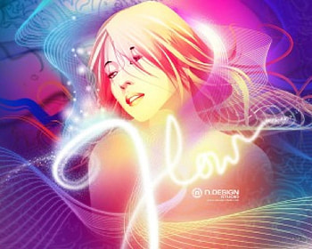 3d babe, colorful, 3d, pretty HD wallpaper