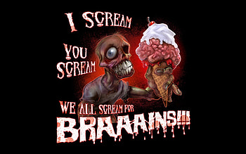 iu6, brains, zombie, fantasy, art HD wallpaper