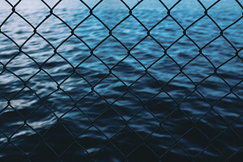 Nature, Water, Sea, Grid, Fence HD wallpaper