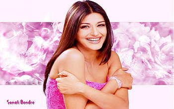 sonali bendre, pink, actress, pretty, smile HD wallpaper