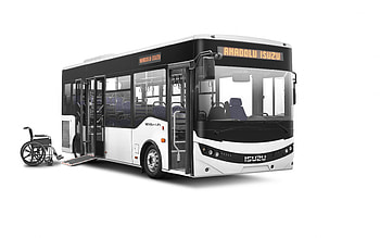 Isuzu NovoCiti Life, city bus, new white NovoCiti Life, passenger transportation, city transport, Isuzu HD wallpaper