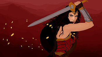 Wonder Woman Vector Artwork, wonder-woman, superheroes, artist, artwork, digital-art, behance HD wallpaper