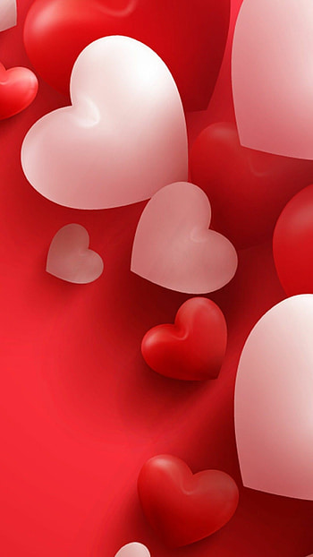 Valentine's Day love, iOS , Romantic ry, Heart-filled backgrounds HD phone wallpaper