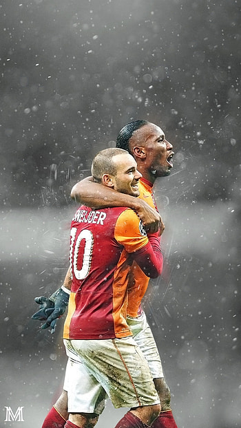 Wesley Sneijder, Drogba HD phone wallpaper