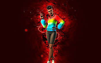 Dyed Breeze, , red neon lights, Fortnite Battle Royale, Fortnite characters, Dyed Breeze Skin, Fortnite, Dyed Breeze Fortnite HD wallpaper