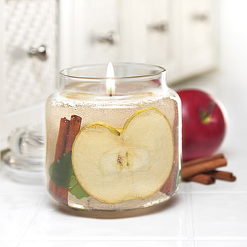 candle, apple, glass, red HD wallpaper