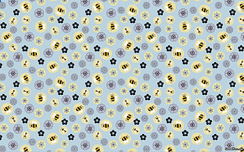 Flowers, Background, Bees HD wallpaper