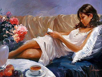 Girl Sitting in a Sofa Besides Flower, girl, sofa, sitting, flower HD wallpaper
