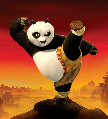 Panda Kung-Fu, Cartoon, Bears HD phone wallpaper