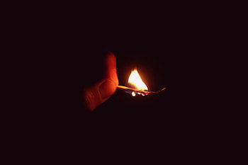 Fire, Hand, Minimalism, Match HD wallpaper