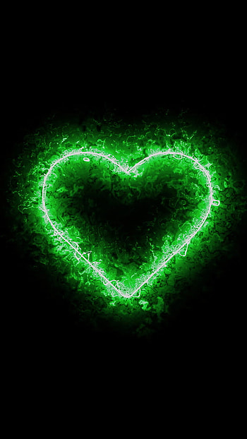 Neon, love, green HD phone wallpaper