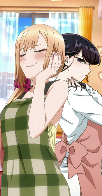 kitagawa/Komi-San, art, tartan HD phone wallpaper